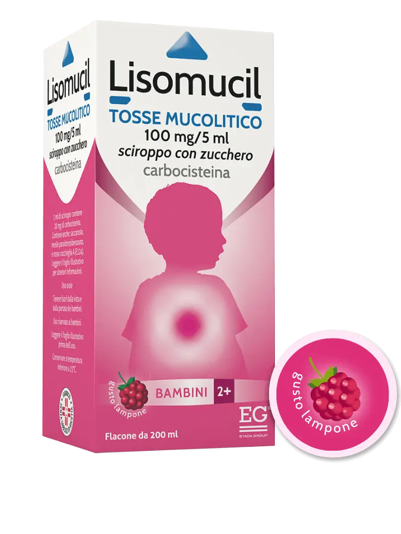 Lisomucil mucolitico bambini confezione lampone
